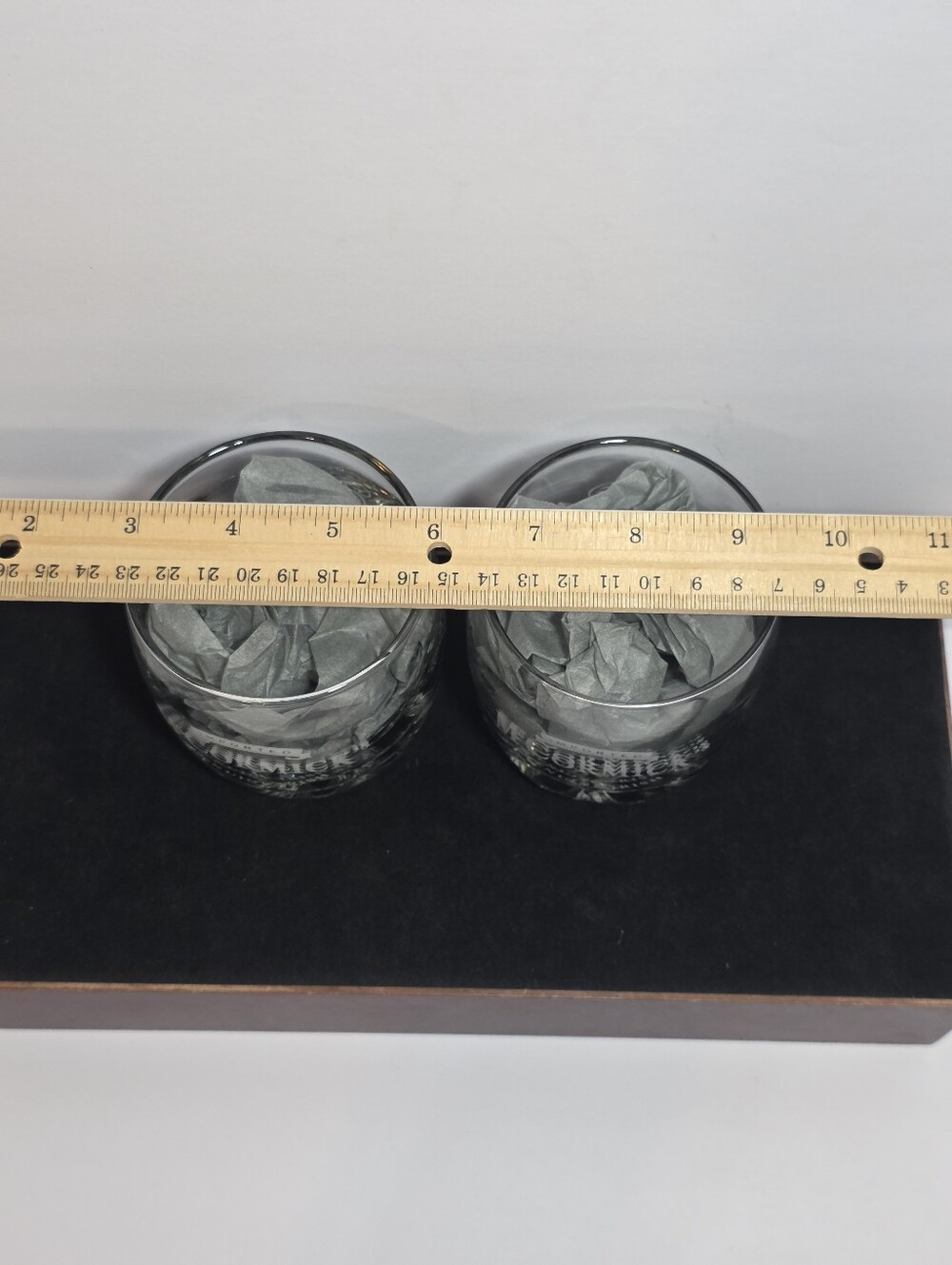 Set of 2 Vintage McCormick's Imported Irish Whiskey Rocks Glasses Bubble Base - Picture 9 of 9